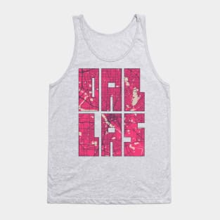 Dallas, Texas, USA City Map Typography - Blossom Tank Top